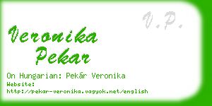 veronika pekar business card
