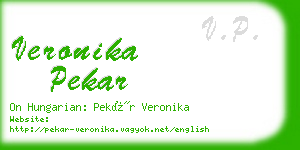 veronika pekar business card